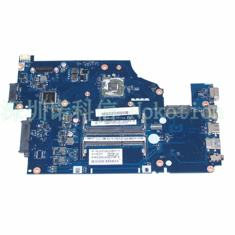 NOKOTION Z5WAE LA-B232P NBMLF11001 NB.MLF11.001 Mainboard For Acer aspire E5-521 laptop motherboard Full test works
NOKOTION Z5WAE LA-B232P NBMLF11001 NB.MLF11.001 Mainboard For Acer aspire E5-521 laptop motherboard Full test works