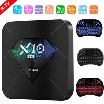 R-TV BOX X10 Smart TV Box 2GB RAM 16GB ROM S905W Android 7.1 Quad Core Set Top Box 2.4G WiFi 100Mbps 4K Media Player PK X96 X96W
R-TV BOX X10 Smart TV Box 2GB RAM 16GB ROM S905W Android 7.1 Quad Core Set Top Box 2.4G WiFi 100Mbps 4K Media Player PK X96 X96W