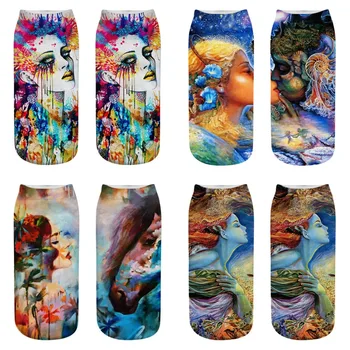 New Design Oil Painting 3D Printed Socks Women Fashion Retro Low Ankle Socks Personality Art World Famous Painting Funny Socks
New Design Oil Painting 3D Printed Socks Women Fashion Retro Low Ankle Socks Personality Art World Famous Painting Funny Socks