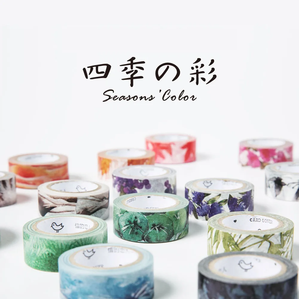 7 Meters Seasons Color Washi Adhesive Tape Masking Tape Decorative Sticker For DIY Decoration Scrapbooking
7 Meters Seasons Color Washi Adhesive Tape Masking Tape Decorative Sticker For DIY Decoration Scrapbooking