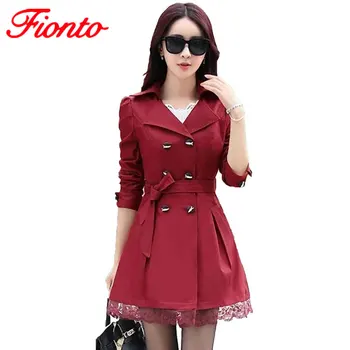 New Trench Coat Women Slim Double-Breasted Trenchcoat Lace Especially Female Casual Windbreaker Outwear Plus Size Raincoat A015-
New Trench Coat Women Slim Double-Breasted Trenchcoat Lace Especially Female Casual Windbreaker Outwear Plus Size Raincoat A015-