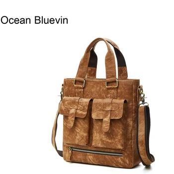 

OCEAN BLUEVIN New Genuine Leather Men Bag Crossbody Shoulder Bags Handbags Men's Messenger Bags Leather Bag Fashion Male Handbag