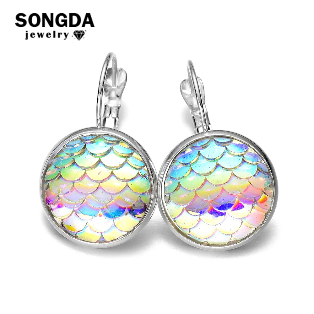 SONGDA New Design Mermaid Scale Earrings Cute Holographic Faux Stone French Ear Hook Earrings Party Jewelry Gift for Women Girls
SONGDA New Design Mermaid Scale Earrings Cute Holographic Faux Stone French Ear Hook Earrings Party Jewelry Gift for Women Girls
