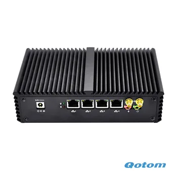 QOTOM Mini PC Barebone 4* Lan Micro AES-NI Dual Core i5 i3 Firewall Computer Linux