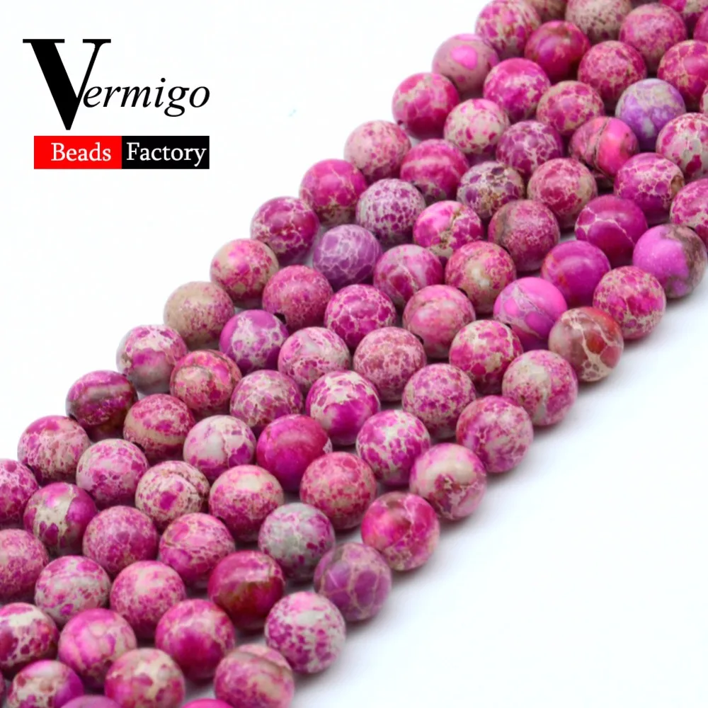 Wholesale 4 6 8 10mm Natural Stone Beads Fuchsia Sea Sediment Jaspers Loose Spacer Beads For Jewelry Making Diy Bracelet 15"
Wholesale 4 6 8 10mm Natural Stone Beads Fuchsia Sea Sediment Jaspers Loose Spacer Beads For Jewelry Making Diy Bracelet 15"