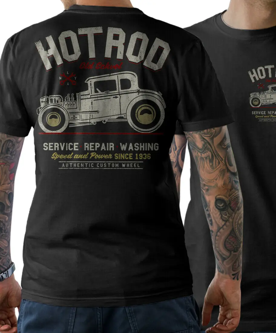 T-Shirt Hot Rod Oldschool Schrauber V8 Muscle Car Rockabilly Double Side New 2019 Summer Brand Brand High-Quality O Neck Shirt
T-Shirt Hot Rod Oldschool Schrauber V8 Muscle Car Rockabilly Double Side New 2019 Summer Brand Brand High-Quality O Neck Shirt