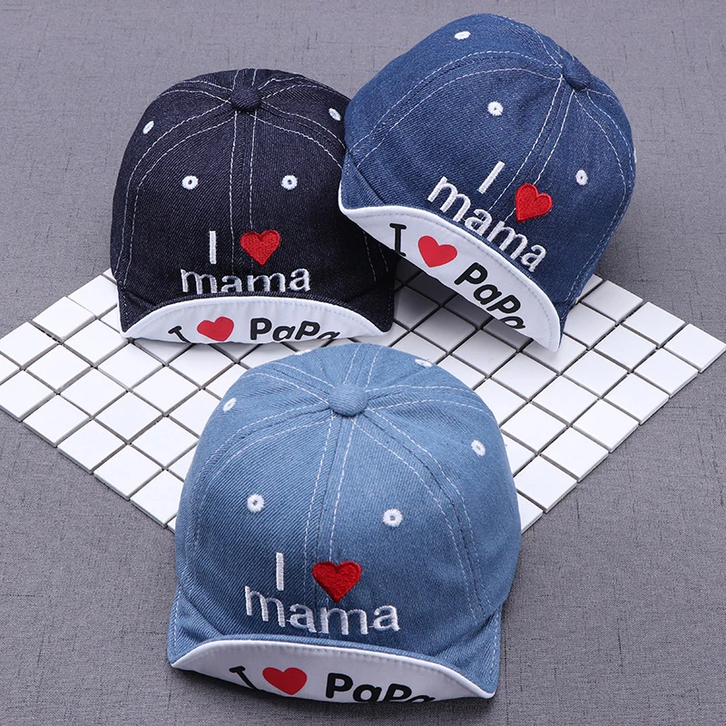 2019 Модная Джинсовая Детская кепка с надписью Pama детские бейсболки летние шляпы