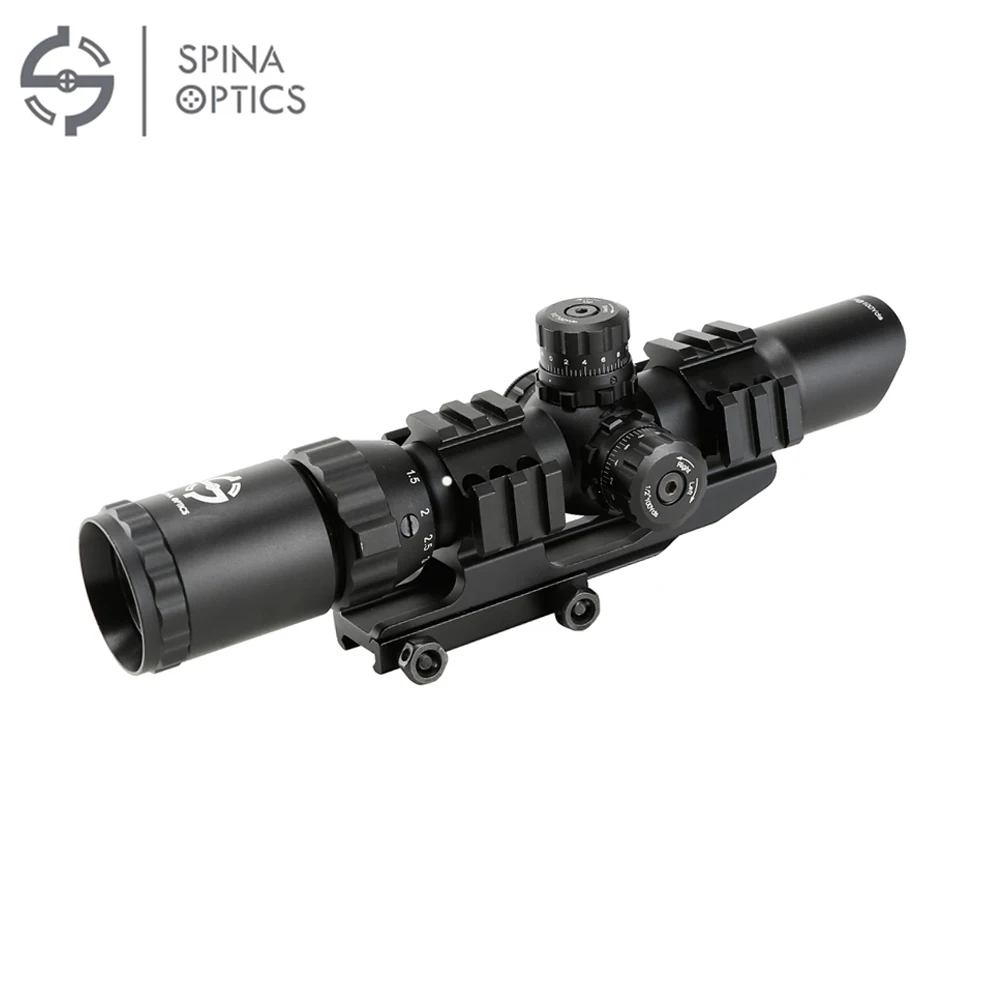 SPINA OPTICS Hunting Riflescope 1-4 X 28 Glass Long Eye Relief Tactical Optical Sight RGB Illuminated Rifle Scope
SPINA OPTICS Hunting Riflescope 1-4 X 28 Glass Long Eye Relief Tactical Optical Sight RGB Illuminated Rifle Scope