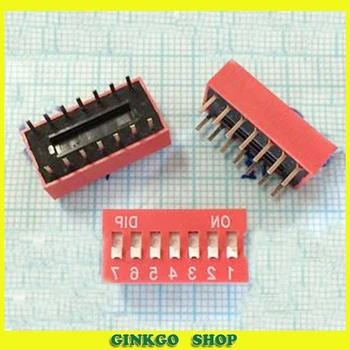 50pcs/lot DIP Switch Straight Pin 7P 7Position 14Pin Spacing 2.54mm Red DS Slide Type Switch
50pcs/lot DIP Switch Straight Pin 7P 7Position 14Pin Spacing 2.54mm Red DS Slide Type Switch