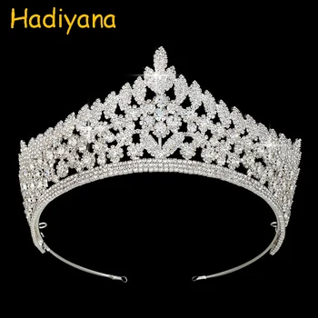 Hadiyana Fine CZ Zircon Copper Crowns Sparkling Luxury Women Wedding Bridal Crown For Princess Charm Jewelry Tiaras Gift BC3844
Hadiyana Fine CZ Zircon Copper Crowns Sparkling Luxury Women Wedding Bridal Crown For Princess Charm Jewelry Tiaras Gift BC3844