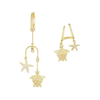 New JUIN Turtle Star Stud Earring Women Animal 925 Sterling Silver Zircon Beach Cool Egypt Temple Wedding Asymmetry Fine Jewelry
New JUIN Turtle Star Stud Earring Women Animal 925 Sterling Silver Zircon Beach Cool Egypt Temple Wedding Asymmetry Fine Jewelry