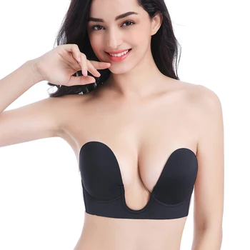 Arherigele Sexy Invisible Push Up Bra Strapless Bras Wedding/Party Deep U Plunge Bra Sticky Self-Adhesive Silicone Brassiere
Arherigele Sexy Invisible Push Up Bra Strapless Bras Wedding/Party Deep U Plunge Bra Sticky Self-Adhesive Silicone Brassiere
