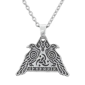 EUEAVAN 30pcs Raven Warrior Valknut Pendant Necklace Valkyrie Odin's Huginn and Muninn Crow Viking Jewelry
EUEAVAN 30pcs Raven Warrior Valknut Pendant Necklace Valkyrie Odin's Huginn and Muninn Crow Viking Jewelry