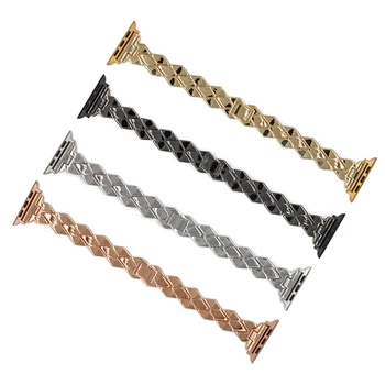 Stainless Steel Band For Apple Watch 4/3/2/1 42/38/44/40mm Watch Strap Rhombus Metal Bracelet Wrist Belt Watch Accessories Watch
Stainless Steel Band For Apple Watch 4/3/2/1 42/38/44/40mm Watch Strap Rhombus Metal Bracelet Wrist Belt Watch Accessories Watch