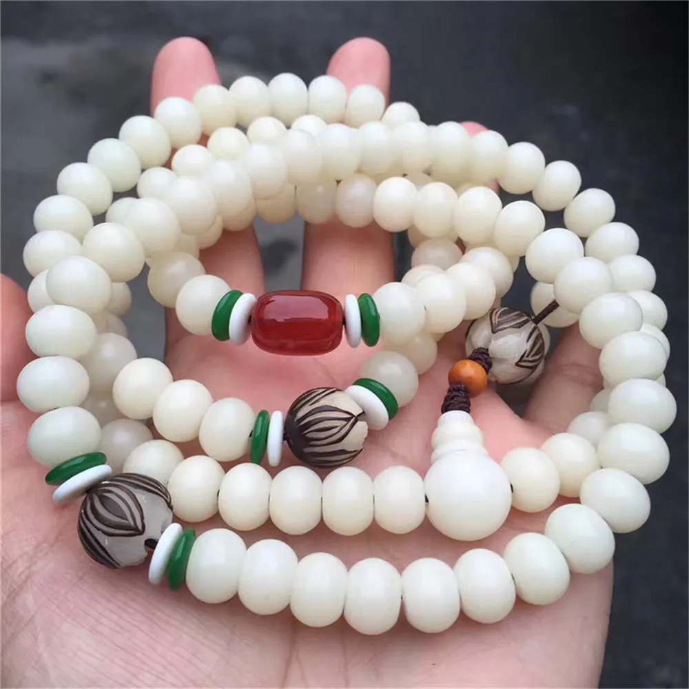 Original Design Natural White Bodhi Root 108 Mala Bracelet Natural Milky White No Optimization White Bodhi Beads Yoga Bracelet
Original Design Natural White Bodhi Root 108 Mala Bracelet Natural Milky White No Optimization White Bodhi Beads Yoga Bracelet