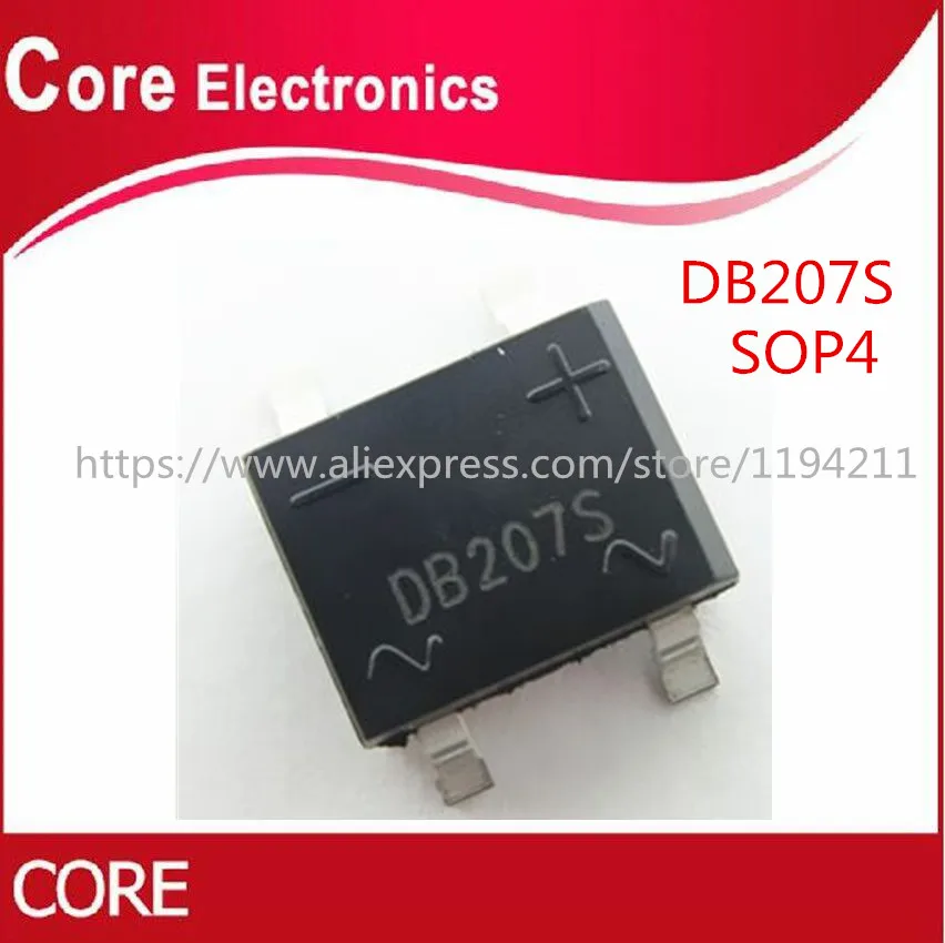 100 шт. DB207S DB207 SOP4 СОП SMD новый | Электронные компоненты и принадлежности