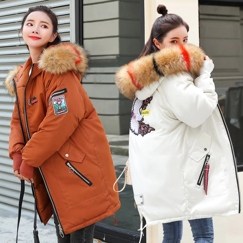 2019 Thickening New Long Fur Collar Large Size 3XL Cotton Coat Women's Loose Cotton Hooded Jacket Fashion Coat Winter Female C53
2019 Thickening New Long Fur Collar Large Size 3XL Cotton Coat Women's Loose Cotton Hooded Jacket Fashion Coat Winter Female C53