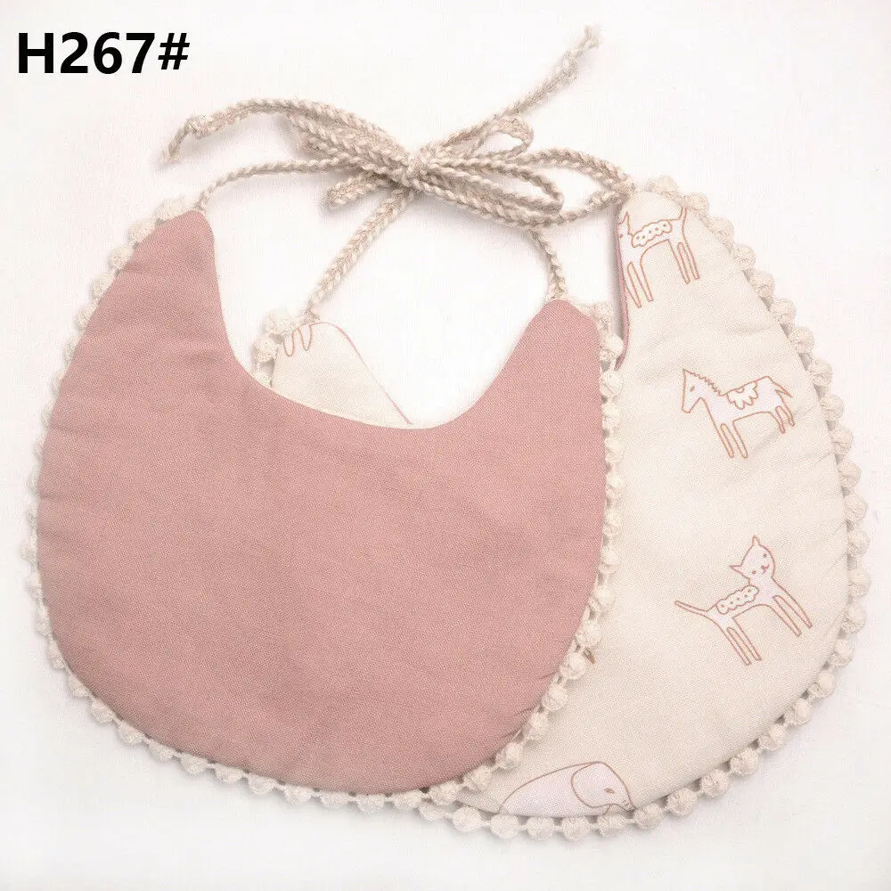 Baby Bib Infant Burp Cloths 1Piece Toddler Cotton Kid Floral Towel Dinner Feeding double-deck Cute Girl Bibs 0-3T | Мать и ребенок