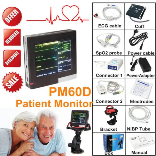 2018 Touch Screen Handheld ICU CCU Patient Monitor Vital Signs ECG NIBP SPO2 PR PM60D CONTEC
2018 Touch Screen Handheld ICU CCU Patient Monitor Vital Signs ECG NIBP SPO2 PR PM60D CONTEC