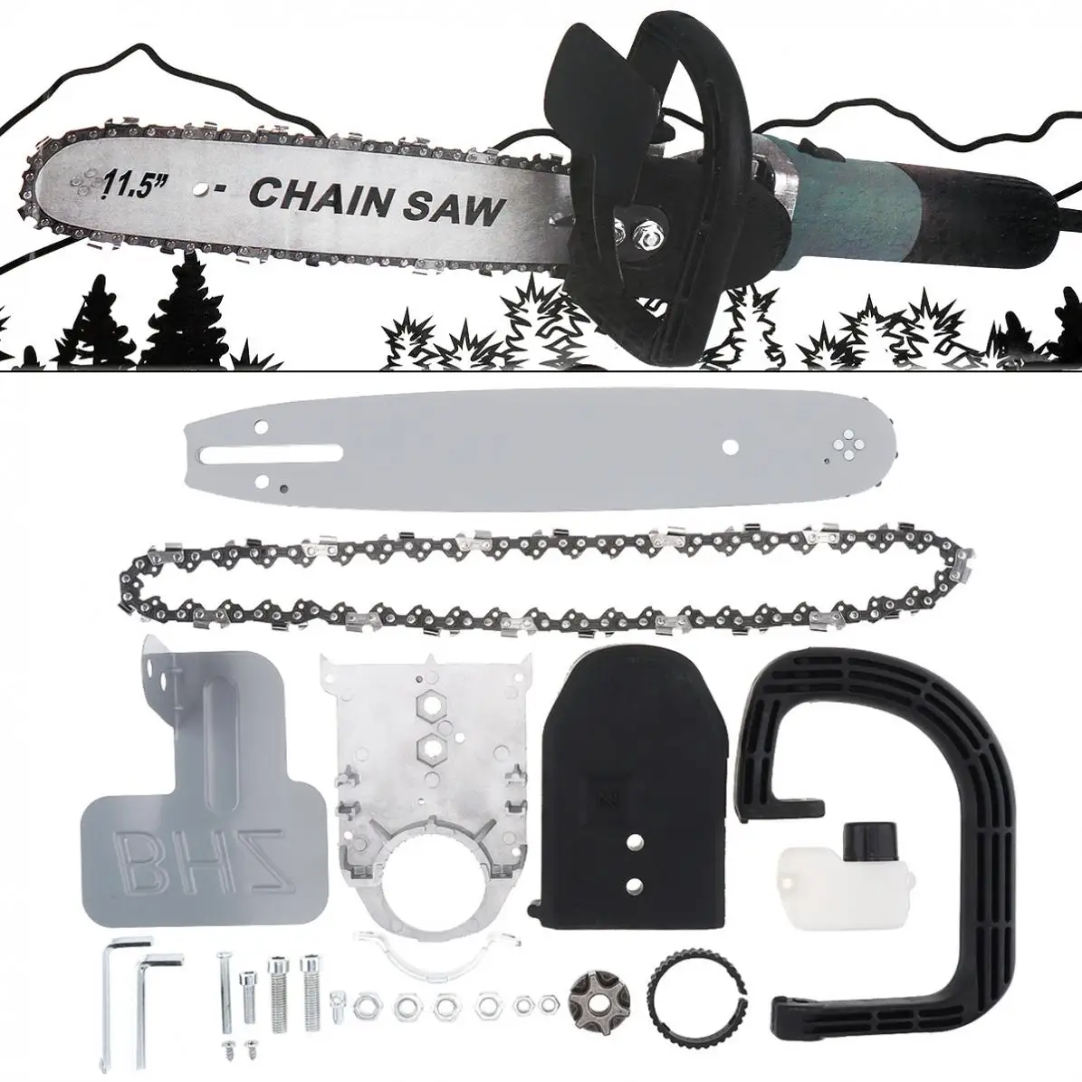12 Inch Electric Chain Saw Bracket Set M10 Upgrade for Angle Grinder Electric Saw Part Converter Set for Wood Cutting
12 Inch Electric Chain Saw Bracket Set M10 Upgrade for Angle Grinder Electric Saw Part Converter Set for Wood Cutting
