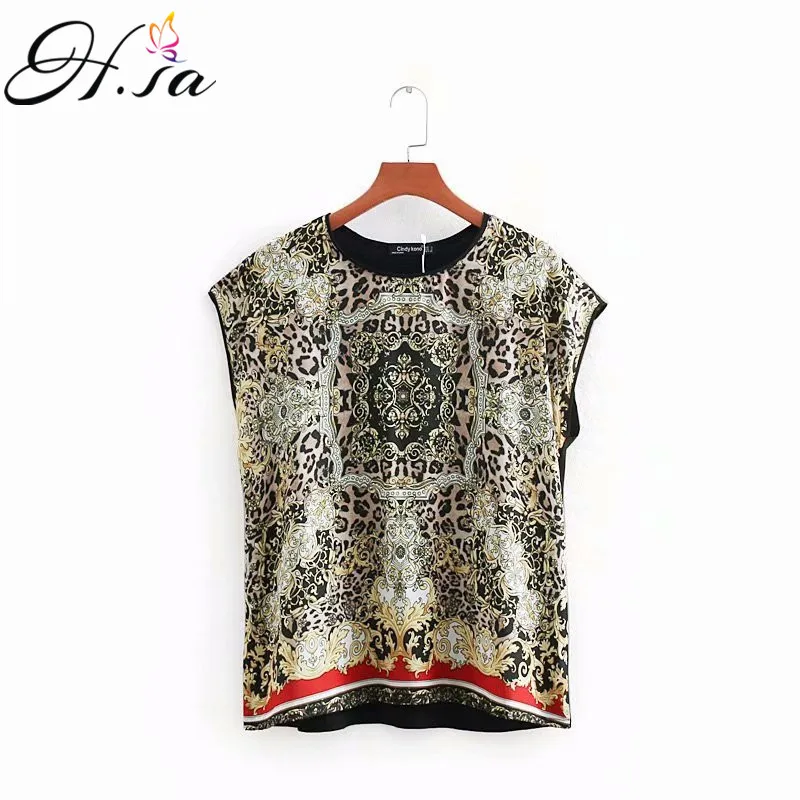 H.SA 2019 Women Summer Blouses and Shirts Sleeveless Tattoo Printed Loose Tops Harajuku Retro Blusas Chic streetwear clothes
H.SA 2019 Women Summer Blouses and Shirts Sleeveless Tattoo Printed Loose Tops Harajuku Retro Blusas Chic streetwear clothes