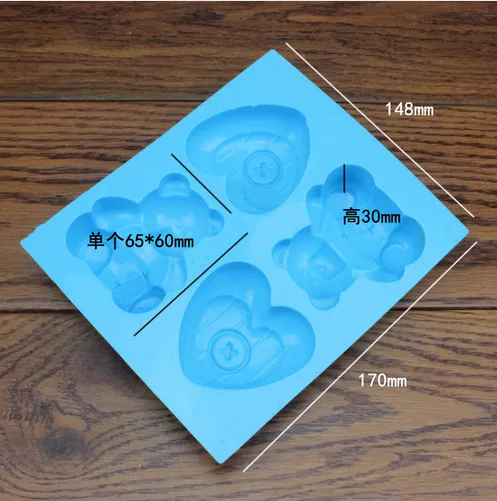 4 Even the Bear& Love Shape Silicone Cake Mold, Chocolate Mold, Budding Mold, DIY Soap Mold, Bakeware Tool
4 Even the Bear& Love Shape Silicone Cake Mold, Chocolate Mold, Budding Mold, DIY Soap Mold, Bakeware Tool
