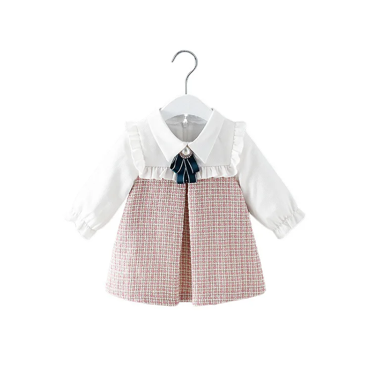 Long Sleeve Toddler Girls Dress Fall Autumn Baby Tweed Ruffles Simple Straight Dress Lovely Girls High Quality Clothing
Long Sleeve Toddler Girls Dress Fall Autumn Baby Tweed Ruffles Simple Straight Dress Lovely Girls High Quality Clothing