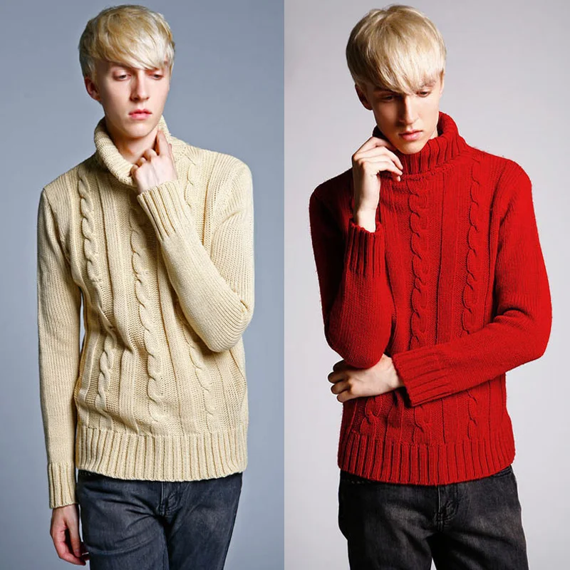 Spring Turtleneck Pure Cotton Sweater Men 2019 Casual Solid Color Twist Streak Sweater Men's Slim Long Sleeve Knitted Pullovers
Spring Turtleneck Pure Cotton Sweater Men 2019 Casual Solid Color Twist Streak Sweater Men's Slim Long Sleeve Knitted Pullovers