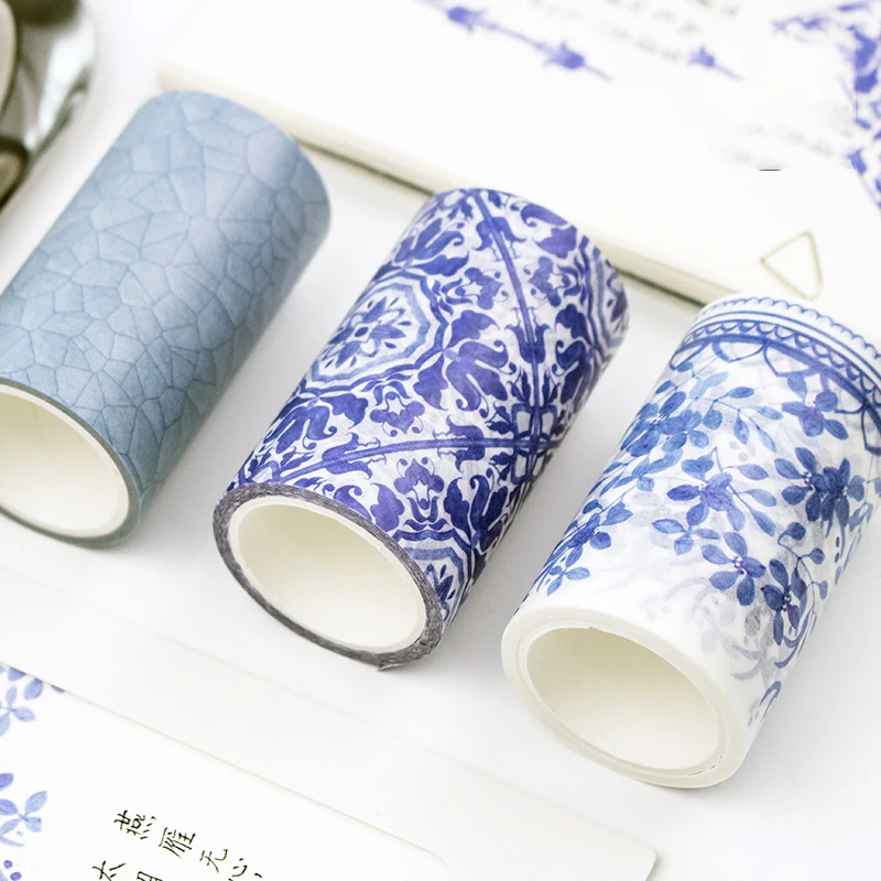 Blue White Porcelain Texture Self Adhesive Washi Tape DIY Scrapbooking Dairy Label Stickers Photo Album Decorative Masking Tape
Blue White Porcelain Texture Self Adhesive Washi Tape DIY Scrapbooking Dairy Label Stickers Photo Album Decorative Masking Tape