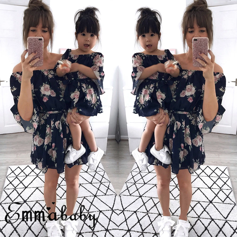 matching summer dresses for mother and daughter