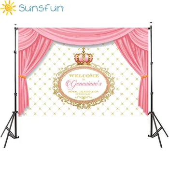 Sunsfun 7x5FT Pink Curtains Cute Crown Happy Birthday Background Photo Studio New Design Camera Fotografica 220x150cm
Sunsfun 7x5FT Pink Curtains Cute Crown Happy Birthday Background Photo Studio New Design Camera Fotografica 220x150cm