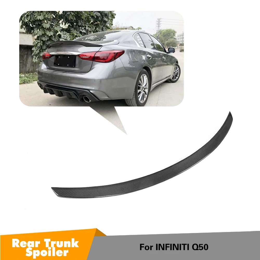 New Carbon Fiber Auto Car Real Trunk Spoiler Trunk Lid Wing Rear Spoiler Wings For INFINITI Q50 Q50S 2018-2019
New Carbon Fiber Auto Car Real Trunk Spoiler Trunk Lid Wing Rear Spoiler Wings For INFINITI Q50 Q50S 2018-2019