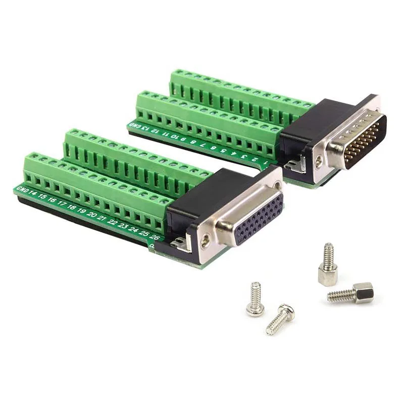 DB26 VGA port adapter 3 rows 26 pins male and female serial port parallel connector plug 
DB26 VGA port adapter 3 rows 26 pins male and female serial port parallel connector plug