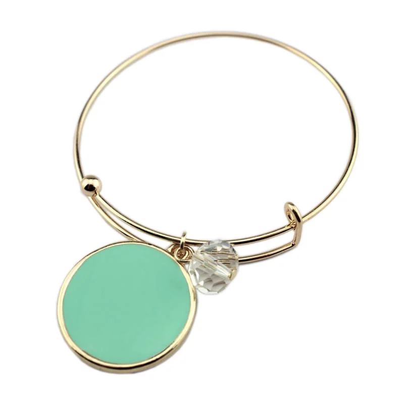 2018 Gold Trendy Round Enamel Disc Charm Enamel Adjustable Wire Monogram Bracelets Bangles Women Personalized Jewelry Wholesale
2018 Gold Trendy Round Enamel Disc Charm Enamel Adjustable Wire Monogram Bracelets Bangles Women Personalized Jewelry Wholesale