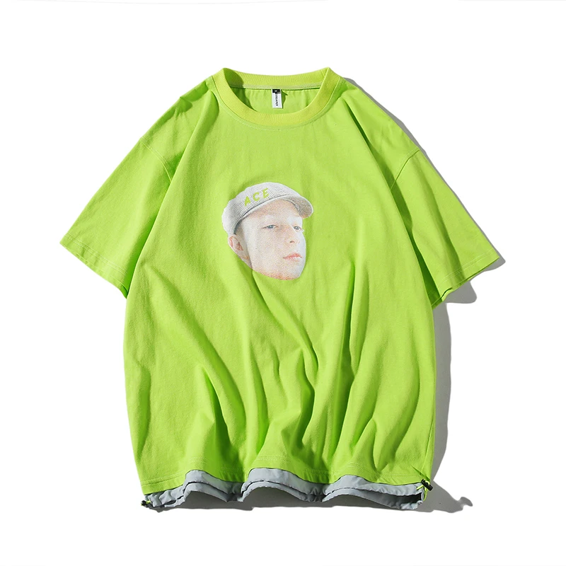 Fluo Neon Green Orange Fake Two Pieces Color Block Patchwork Men T Shirt Human Print T-shirt Fashion Hip Pop Tees
Fluo Neon Green Orange Fake Two Pieces Color Block Patchwork Men T Shirt Human Print T-shirt Fashion Hip Pop Tees