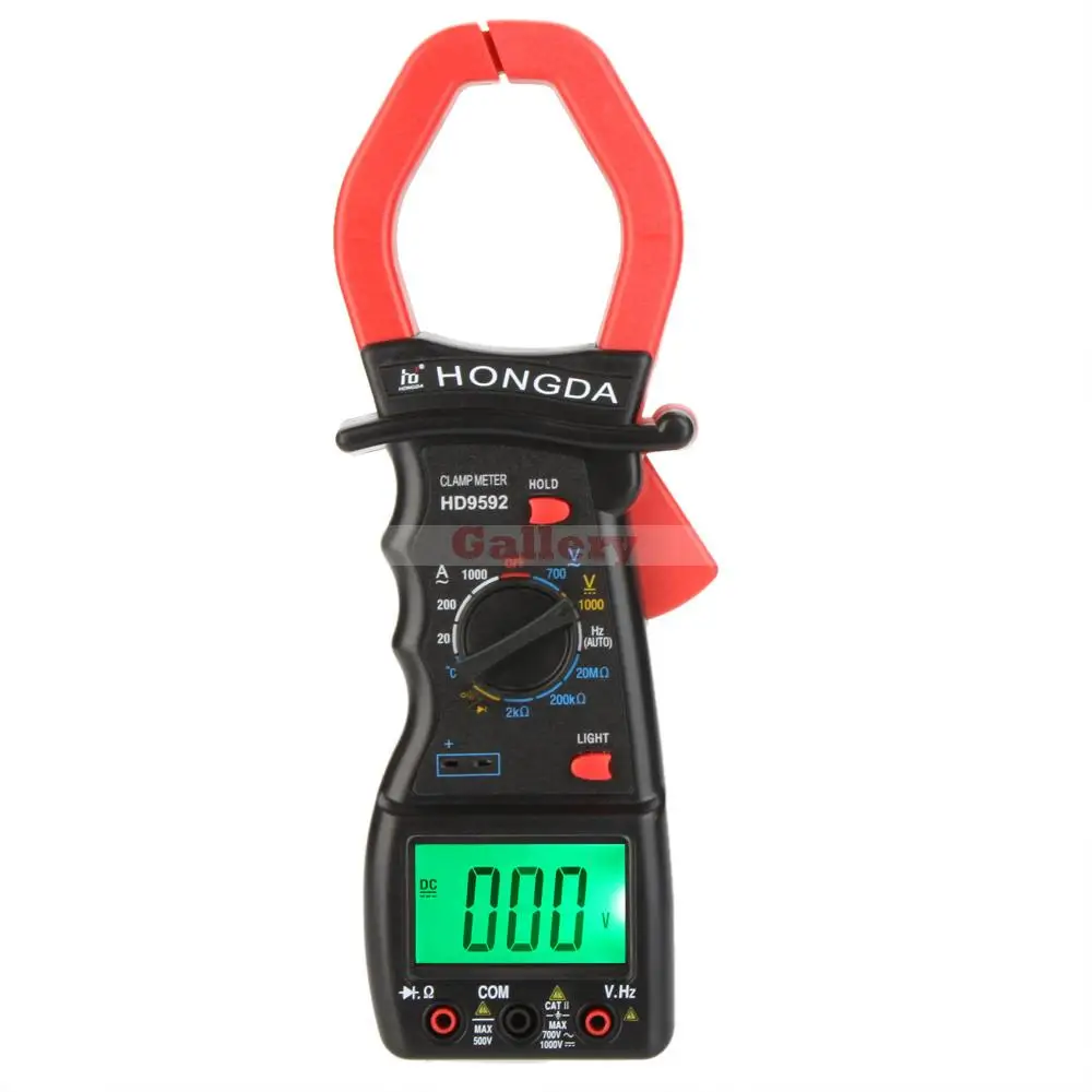 Hd Hd9592 Digital Clamp Meter Multimeter Ammeter Voltmeter Ohmmeter Temperature W Frequency Test & Lcd Backlight Clamp Meter
Hd Hd9592 Digital Clamp Meter Multimeter Ammeter Voltmeter Ohmmeter Temperature W Frequency Test & Lcd Backlight Clamp Meter