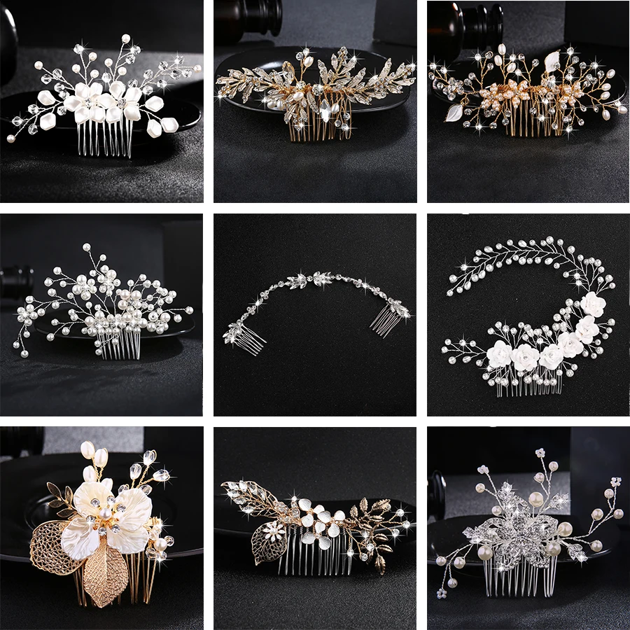 Hot Sale Style Handmade Hair Combs Clips Flowers Crystal Pearls Wedding Hair Accessories Jewelry Bridal Headpieces for Women
Hot Sale Style Handmade Hair Combs Clips Flowers Crystal Pearls Wedding Hair Accessories Jewelry Bridal Headpieces for Women