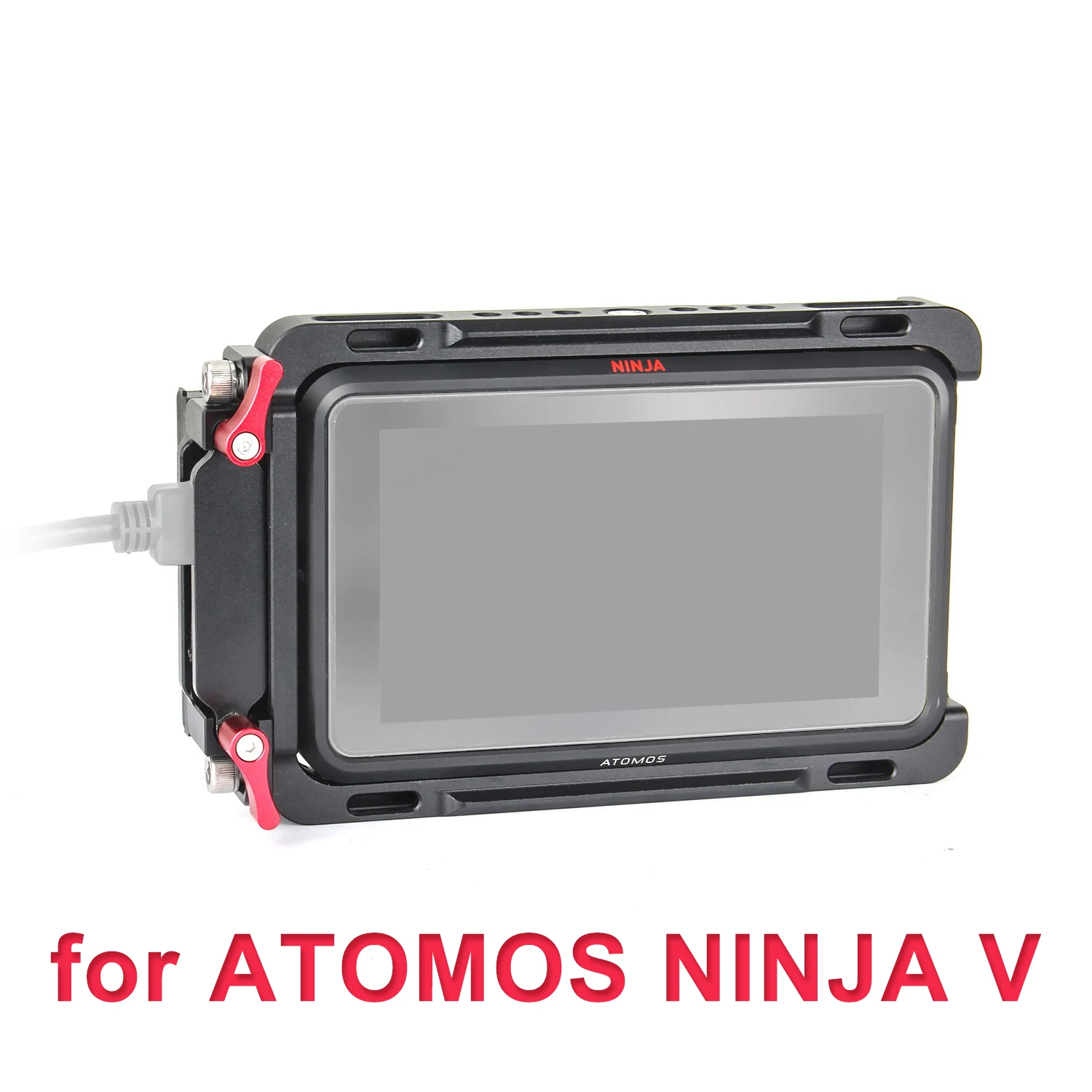 Monitor Cage for Atomos Ninja V 5" 4K HDMI Monitor Cage with 1/4'' 3/8'' hole built-in NATO Rail and Extra HDMI Cable Clamp
Monitor Cage for Atomos Ninja V 5" 4K HDMI Monitor Cage with 1/4'' 3/8'' hole built-in NATO Rail and Extra HDMI Cable Clamp