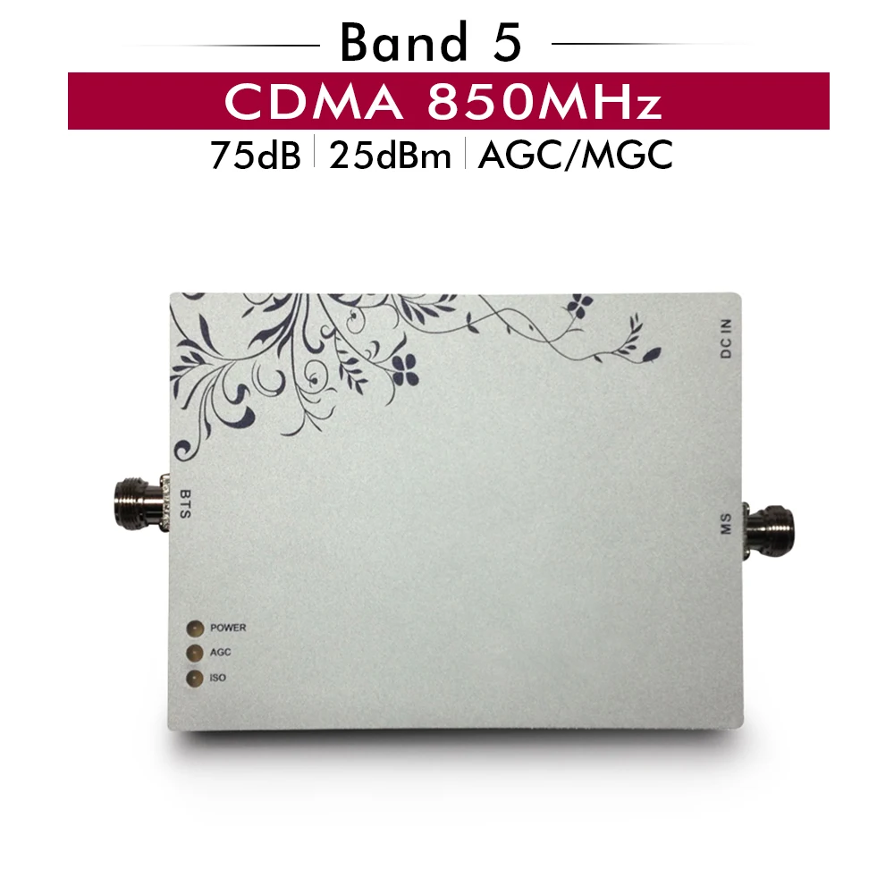 75dB Gain AGC MGC CDMA 850mhz Cell Phone Signal Repeater CDMA 850 MHz LTE Band 5 Mobile Phone Signal Booster Cellular Amplifier
75dB Gain AGC MGC CDMA 850mhz Cell Phone Signal Repeater CDMA 850 MHz LTE Band 5 Mobile Phone Signal Booster Cellular Amplifier