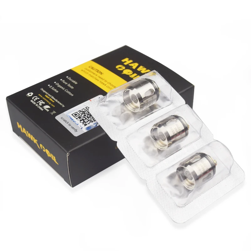 3pcs/pack Original Vapor Storm Pure Taste Hawk Coil Hawk Atomizer Head 0.5ohm Organic Cotton for 30-85W E Cigarette Evaporator
3pcs/pack Original Vapor Storm Pure Taste Hawk Coil Hawk Atomizer Head 0.5ohm Organic Cotton for 30-85W E Cigarette Evaporator