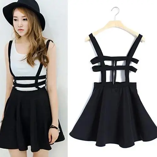 Women's Sexy Pleated Suspender Brace Hollow Out Bandage Mini Skater Dress Shipping
Women's Sexy Pleated Suspender Brace Hollow Out Bandage Mini Skater Dress Shipping
