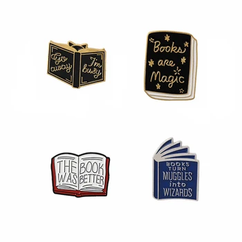 Book pins collection Reader brooches "The Book Was Better"Badges Literary Enamel Jewelry Gift for Book Lover friend
Book pins collection Reader brooches "The Book Was Better"Badges Literary Enamel Jewelry Gift for Book Lover friend