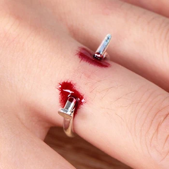 Novelty Nail Ring Finger Bleeding Toys Creative Joke Toys For Children Adult Halloween Party Toys For Friends Family Game Gift
Novelty Nail Ring Finger Bleeding Toys Creative Joke Toys For Children Adult Halloween Party Toys For Friends Family Game Gift