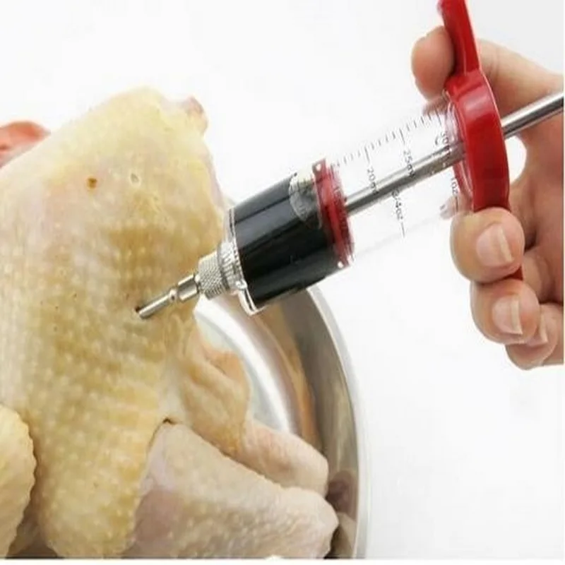Stainless Steel Needle Marinade Syringe Turkey Spice Syringe For Thanksgiving Mutfak Malzemeleri Cooking Meat Chicken BBQ Tools
Stainless Steel Needle Marinade Syringe Turkey Spice Syringe For Thanksgiving Mutfak Malzemeleri Cooking Meat Chicken BBQ Tools