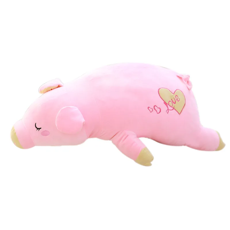 middle new plush pig toy soft pink lying pig pillow doll gift about 75cm 2629
middle new plush pig toy soft pink lying pig pillow doll gift about 75cm 2629