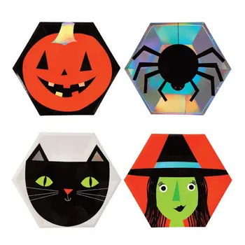 10 Inch Halloween Party Disposable Tableware Sets Black Orange Plate Witch Pumpkin Cat Spider Party Supplies
10 Inch Halloween Party Disposable Tableware Sets Black Orange Plate Witch Pumpkin Cat Spider Party Supplies