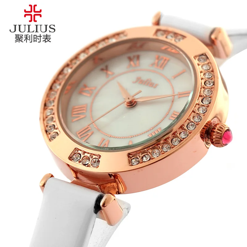 Модные кварцевые часы Erkek Saat женские JULIUS Reloj Mujer Bayan Kol Saati модные повседневные