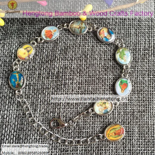 Wholsale free ship metal round beads catholic bracelet, exquisite religious bracelet wiht double side epoxy saint Mary icons
Wholsale free ship metal round beads catholic bracelet, exquisite religious bracelet wiht double side epoxy saint Mary icons