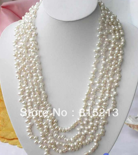 Hot sell -@@@ A756 5ROW 7-8MM WHITE RICE FRESHWATER CULTURED PEARL NECKLACE -Top quality free shipping
Hot sell -@@@ A756 5ROW 7-8MM WHITE RICE FRESHWATER CULTURED PEARL NECKLACE -Top quality free shipping