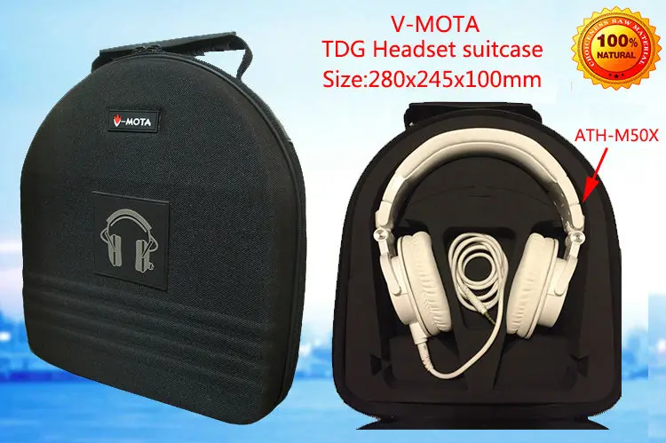 

V-MOTA TDG Headphone suitcase boxs compatible with Audio-technica ATH-M70X ATH-WS1100 ATH-R70X ATH-X5 Headphone
